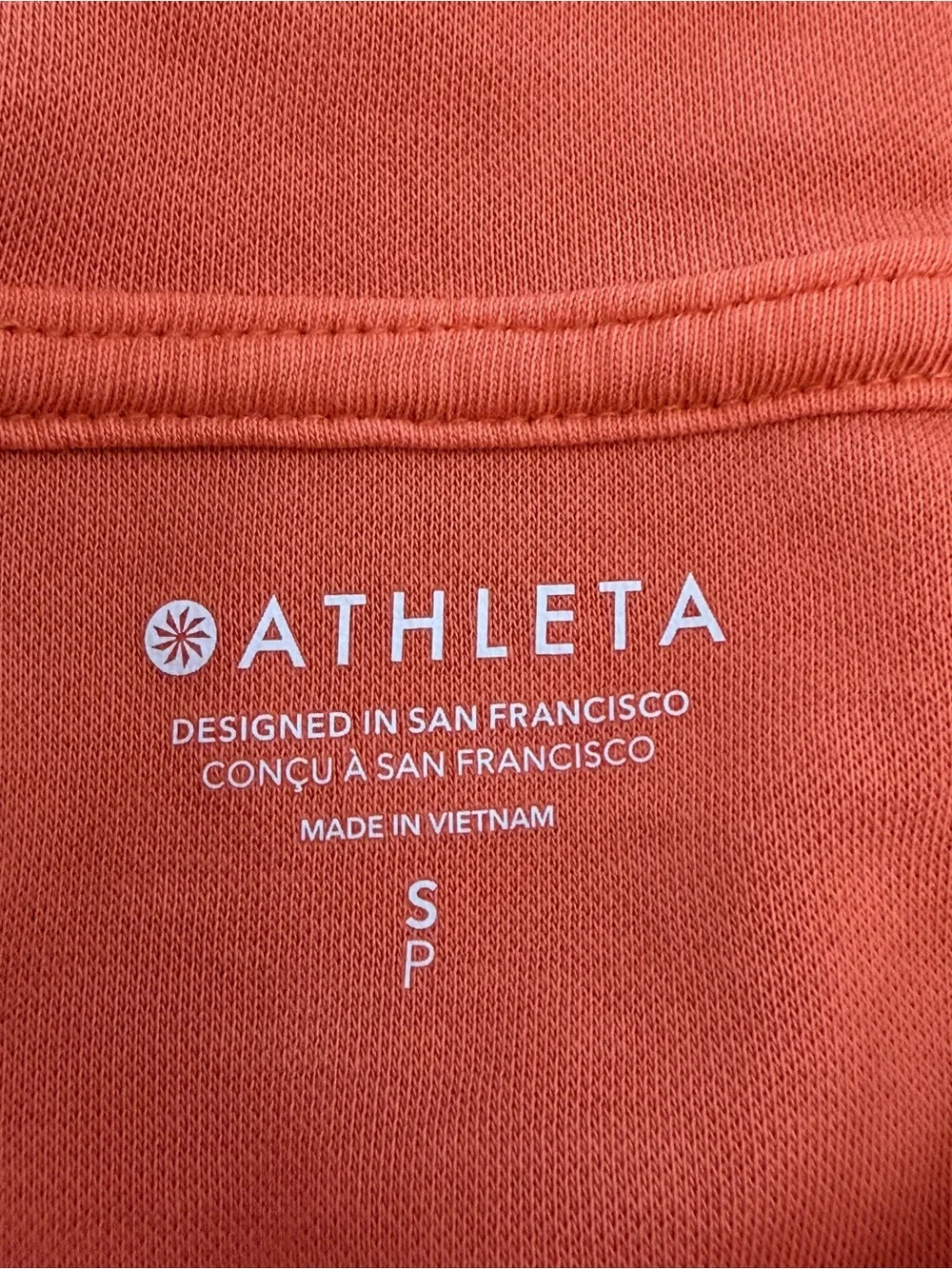 Athleta Sundown Alliance Pullover Hoodie Acapulco Orange Women’s Small